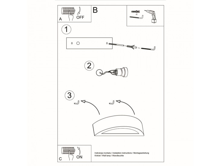 Atena kerámia fali lámpa