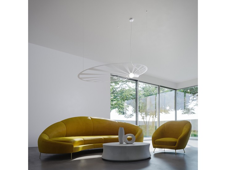 Lehdet fehér függőlámpa