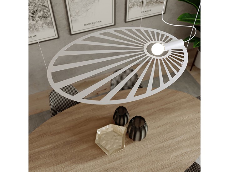 Lehdet fehér függőlámpa