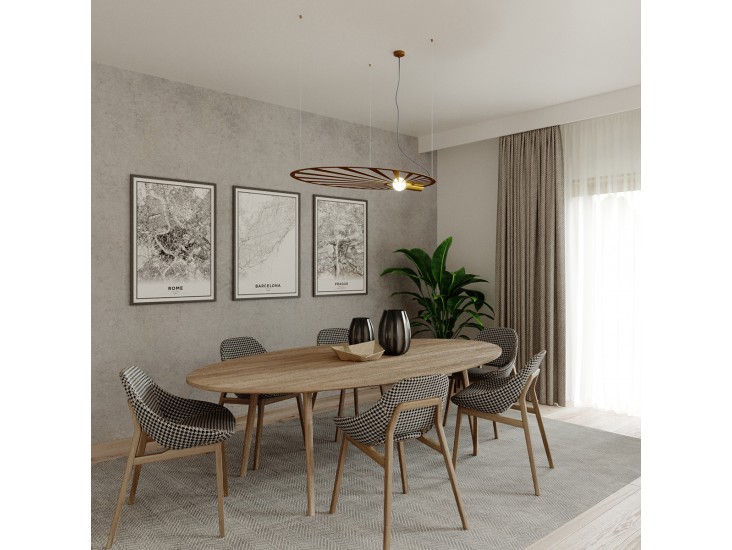 Lehdet arany függőlámpa