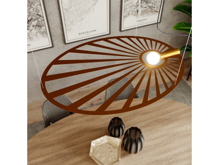 Lehdet arany függőlámpa