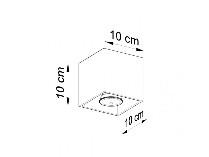 Quad 1 fehér mennyezeti lámpa