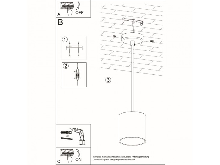 Orbis 1 fehér függőlámpa