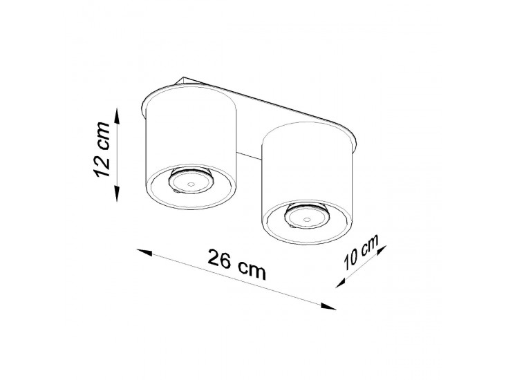 Orbis 2 szürke mennyezeti lámpa