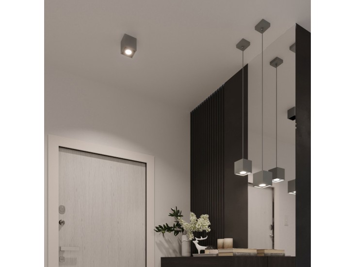 Quad 1 szürke fali lámpa