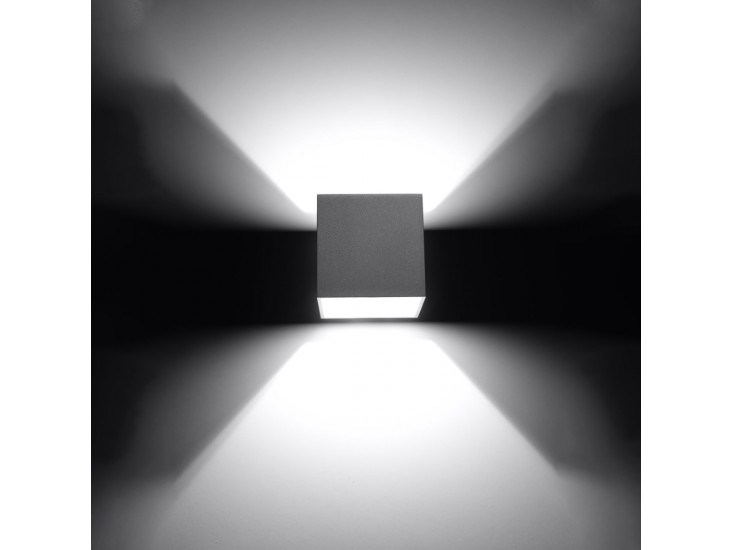 Quad 1 szürke fali lámpa