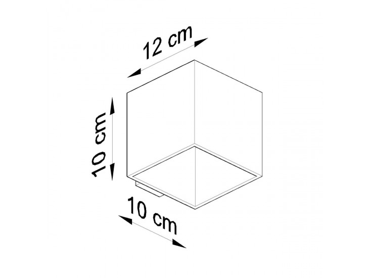 Quad 1 fehér fali lámpa