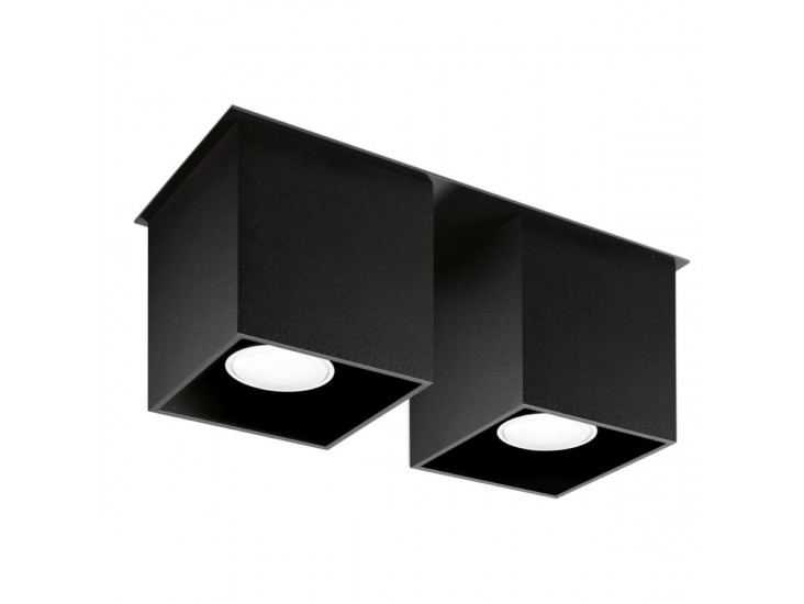 Quad 2 fekete mennyezeti lámpa