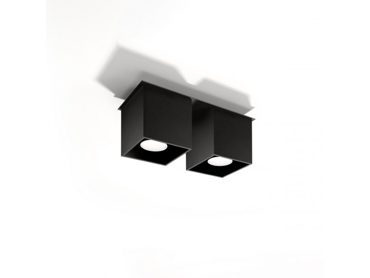 Quad 2 fekete mennyezeti lámpa