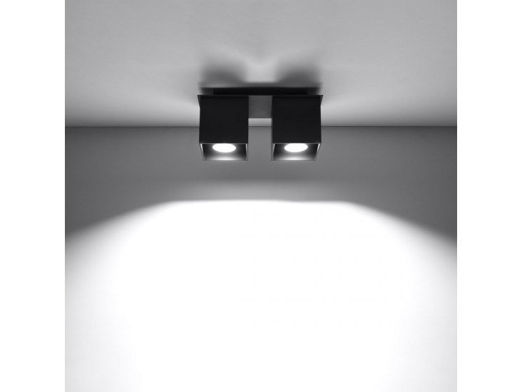 Quad 2 fekete mennyezeti lámpa