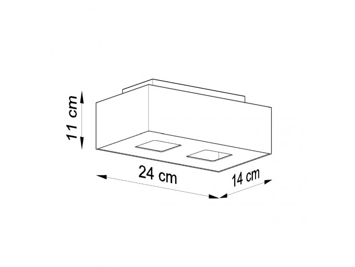 Mono 2 fekete mennyezeti lámpa