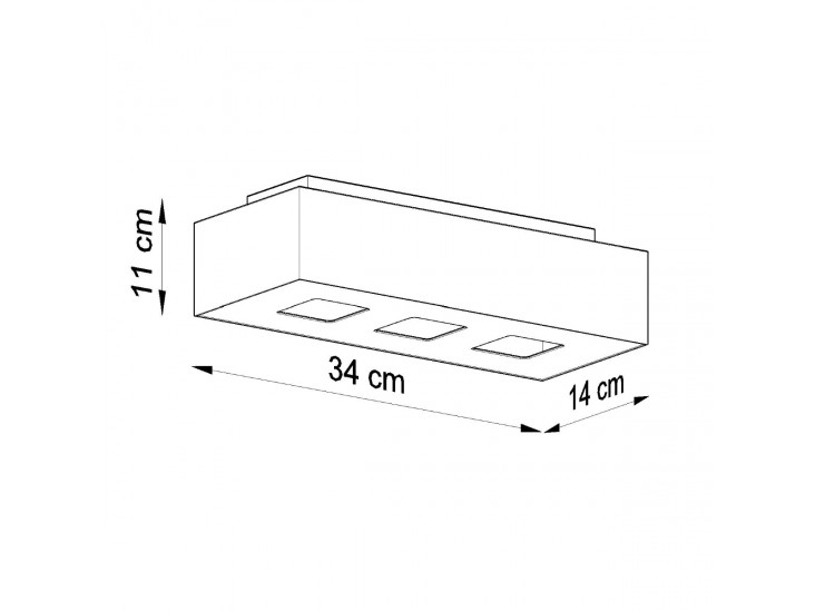 Mono 3 fekete mennyezeti lámpa