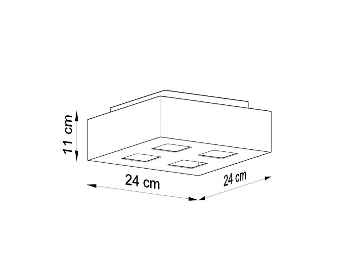 Mono 4 fekete mennyezeti lámpa