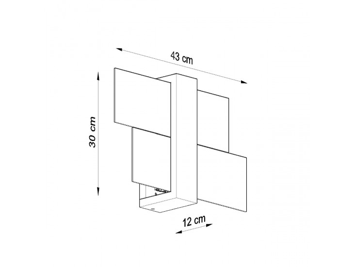 Feniks 1 natúr tölgy fali lámpa