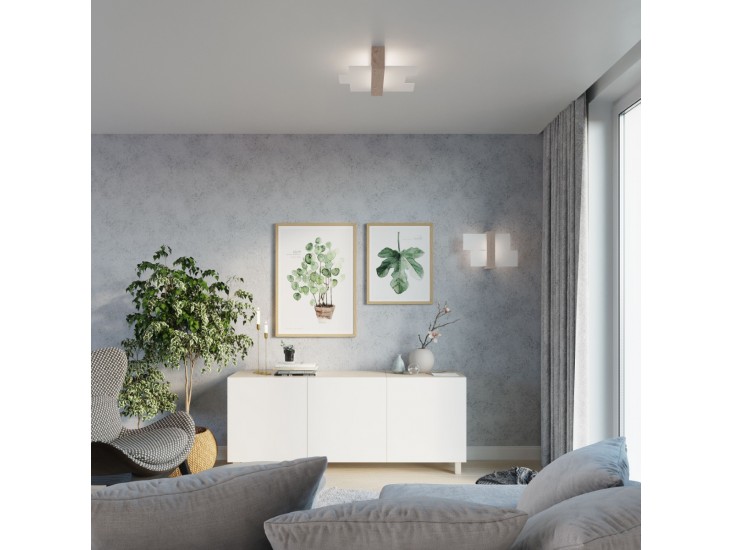 Feniks 1 natúr tölgy fali lámpa