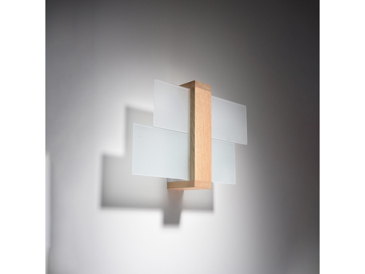 Feniks 1 natúr tölgy fali lámpa