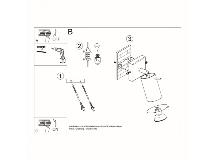 Ring fehér fali lámpa