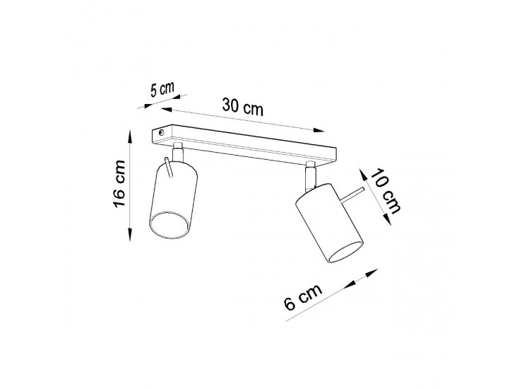 Ring 2 fehér mennyezeti lámpa