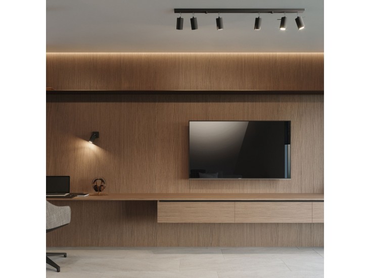 Ring fekete fali lámpa