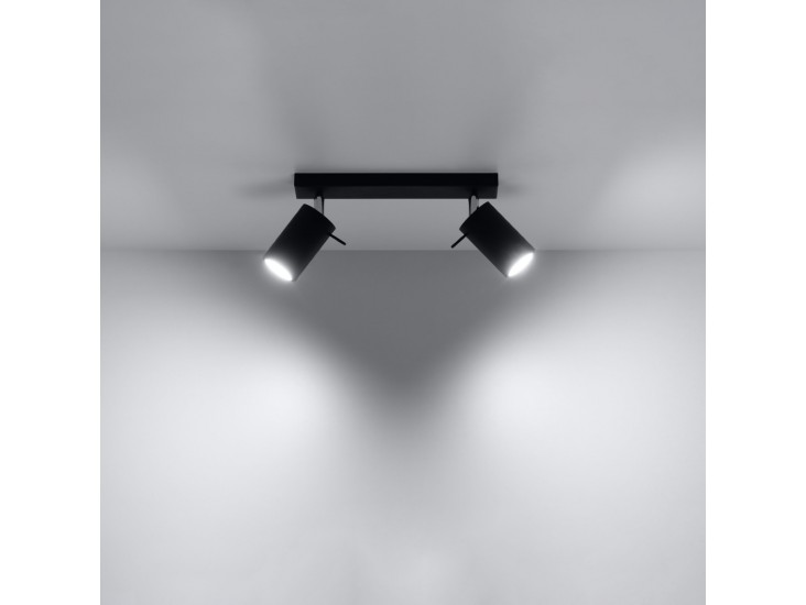 Ring 2 fekete mennyezeti lámpa