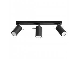 Ring 3 fekete mennyezeti lámpa