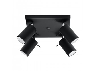 Ring 4 fekete mennyezeti lámpa