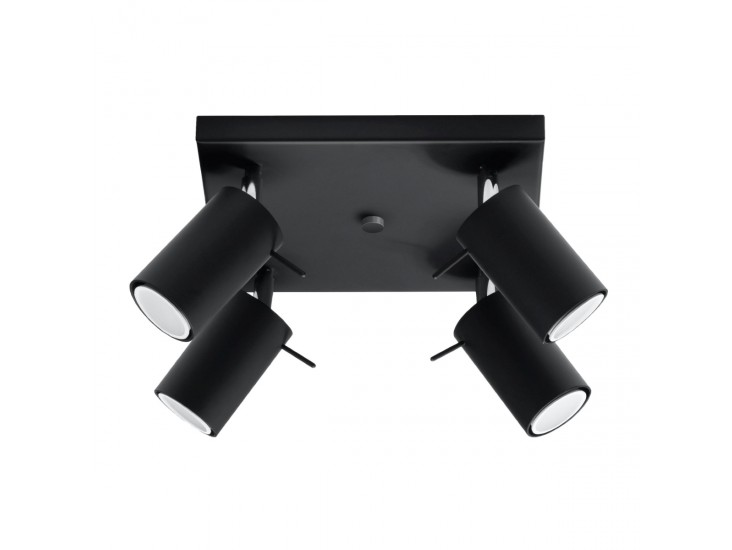 Ring 4 fekete mennyezeti lámpa