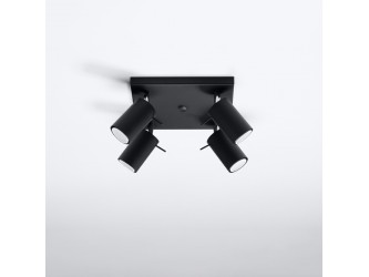 Ring 4 fekete mennyezeti lámpa