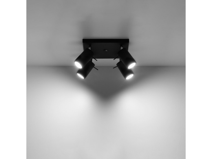 Ring 4 fekete mennyezeti lámpa