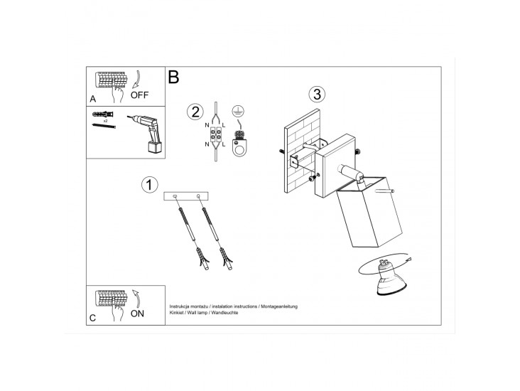 Merida fehér fali lámpa