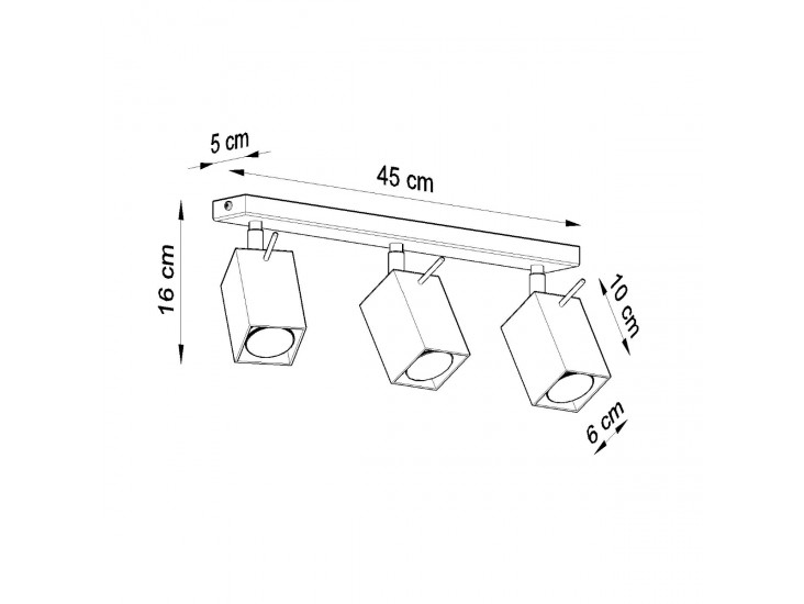 Merida 3 fehér mennyezeti lámpa