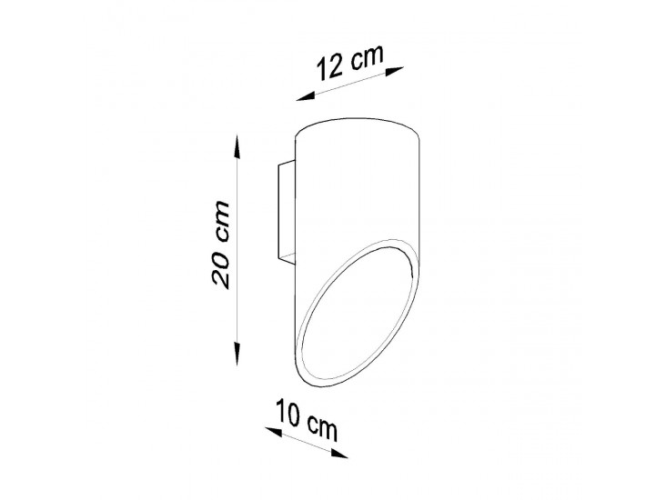 Penne 20 fekete fali lámpa
