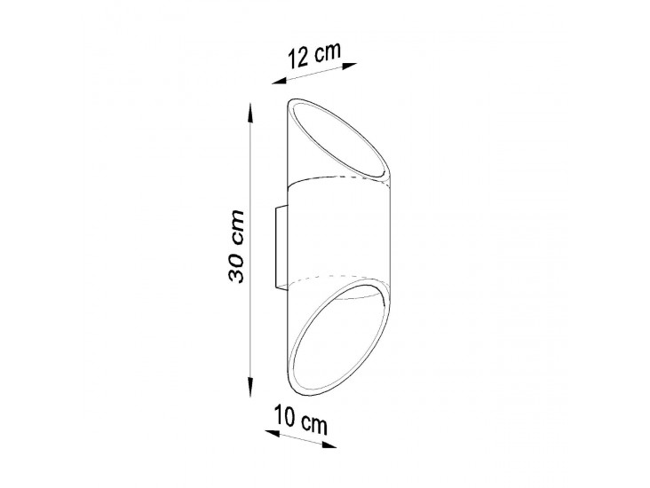 Penne 30 fekete fali lámpa