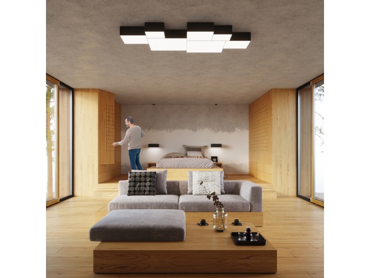 Horus 45 fekete mennyezeti lámpa