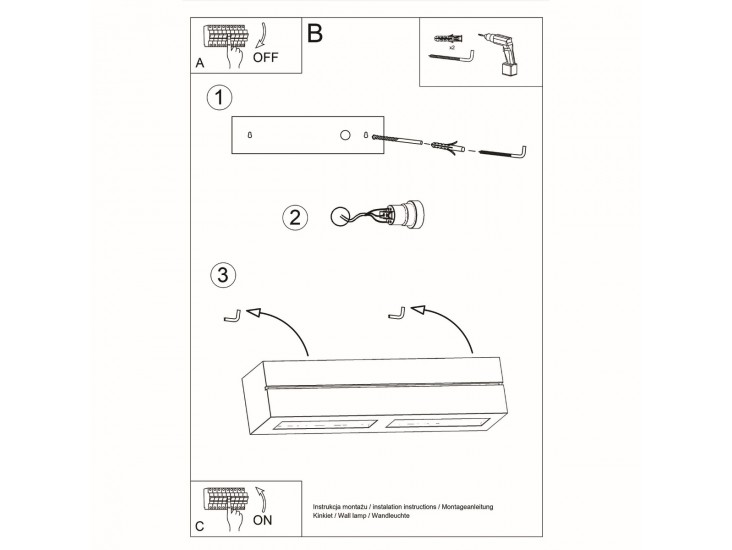 Vega Line kerámia fali lámpa