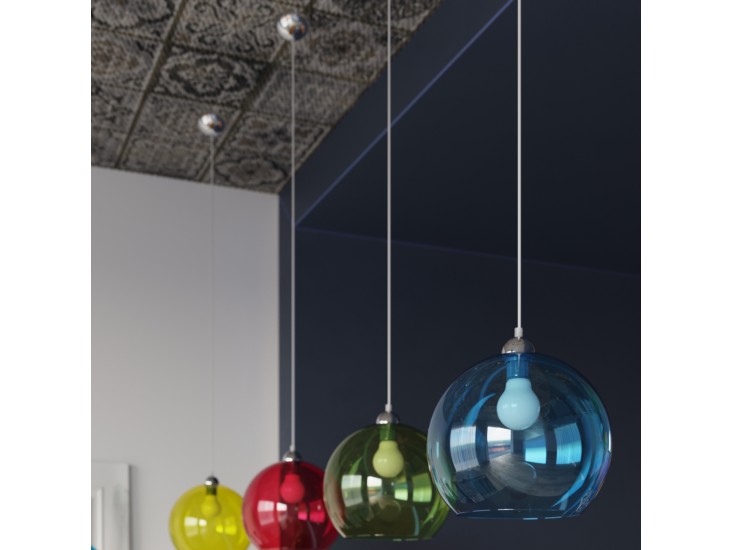 Ball piros függőlámpa