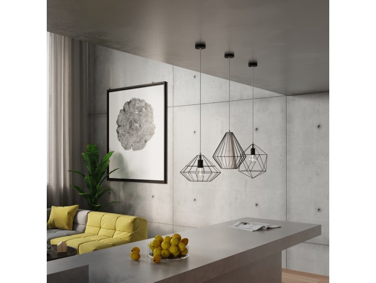 Umberto fekete függőlámpa