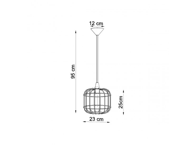 Celta fekete függőlámpa