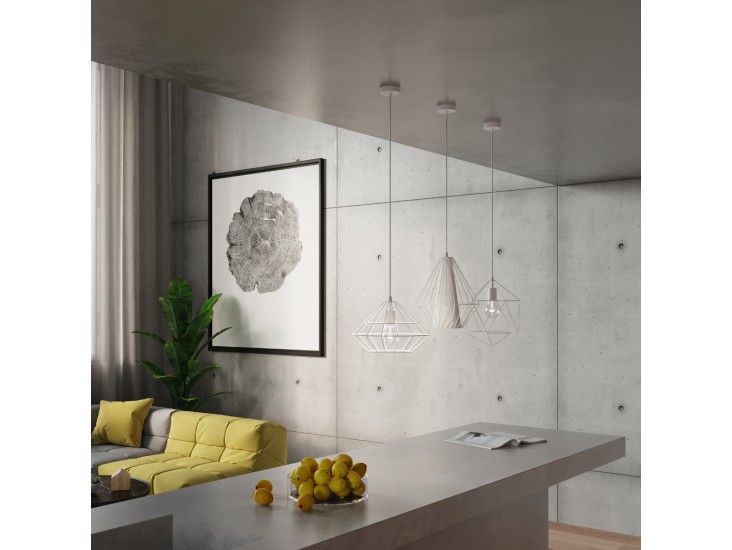 Demi fehér függőlámpa