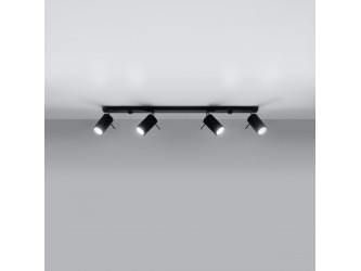 Ring 4L fekete mennyezeti lámpa