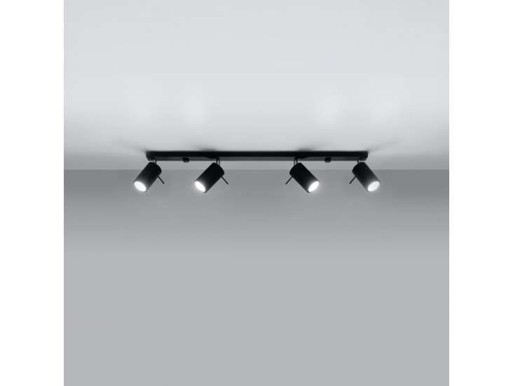 Ring 4L fekete mennyezeti lámpa