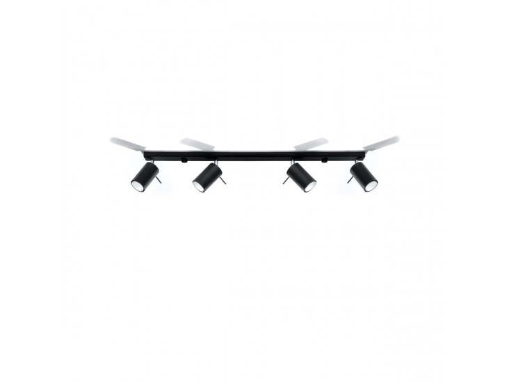 Ring 4L fekete mennyezeti lámpa