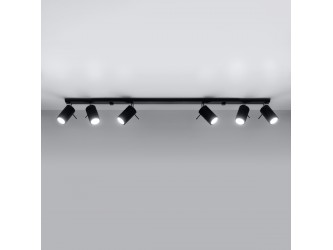 Ring 6L fekete mennyezeti lámpa