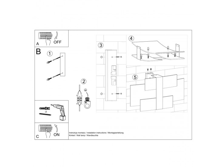 Celia króm fali lámpa