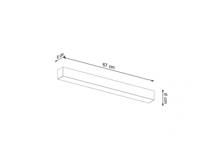 Pinne 67 fekete 3000K fali lámpa