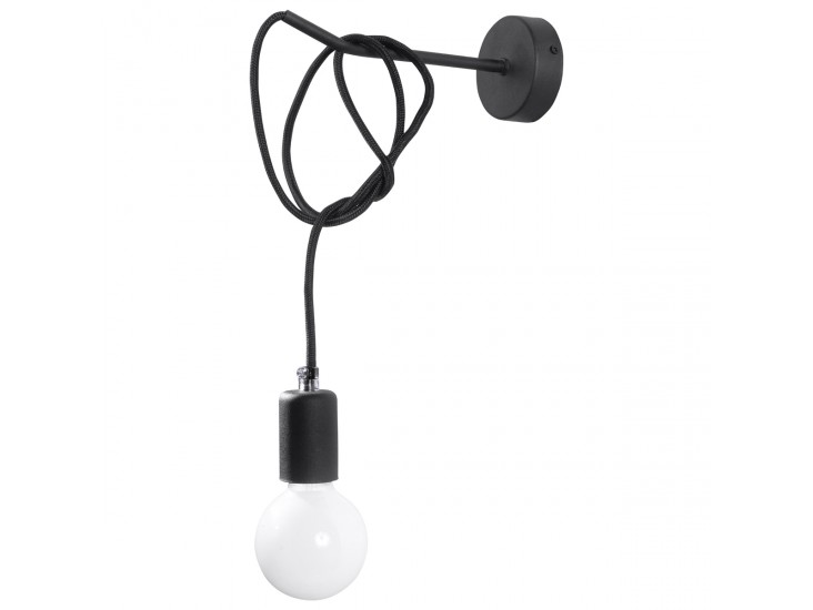 Edison fekete fali lámpa