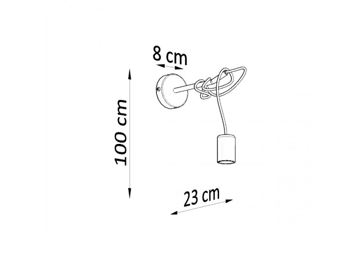 Edison fekete fali lámpa