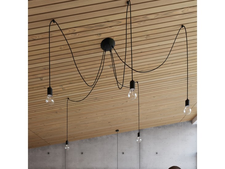 Edison fekete fali lámpa