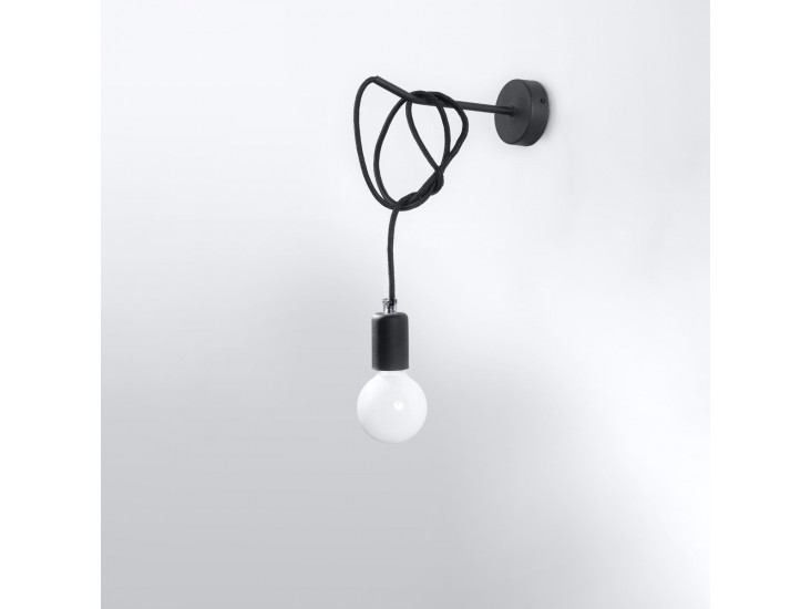 Edison fekete fali lámpa