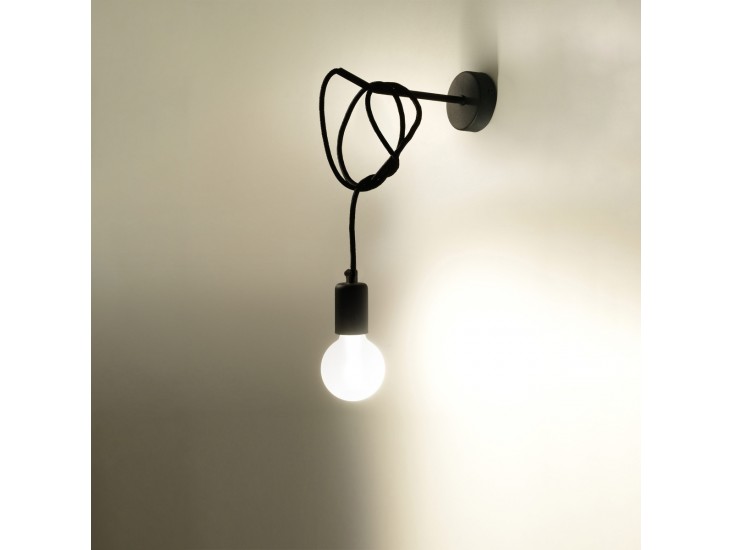 Edison fekete fali lámpa